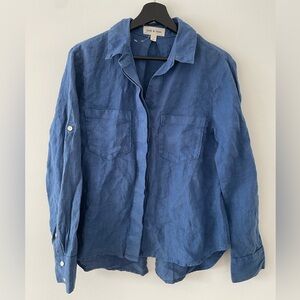 Cloth & Stone 100% Linen Button Up Shirt Size S